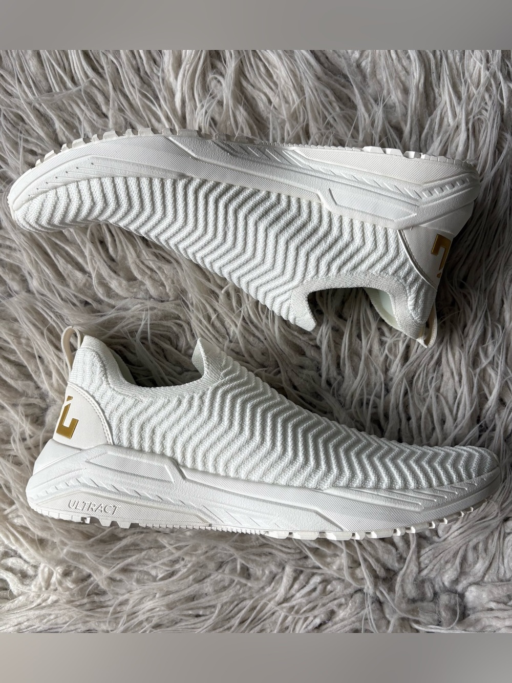 Athletic Propulsion Labs APL TechLoom Traveler White Gold Sneakers EUC Size 10.5 - Picture 5 of 12